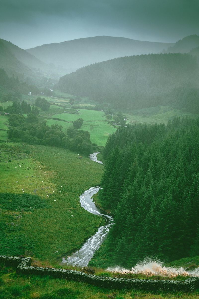 Glenmacnass valley in mist